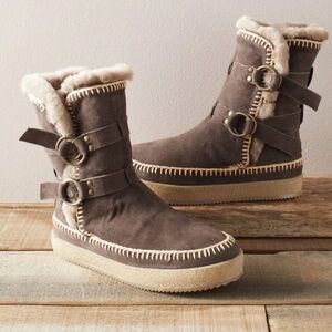 Laidback London Friyo Suede Shearling Boots
